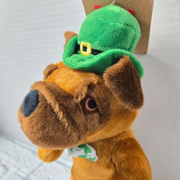 NWT Pallypaws St Paddy's Day Dog Toy Irish Derby Hat Shamrock Bowtie 13 inch - Picture 2 of 10